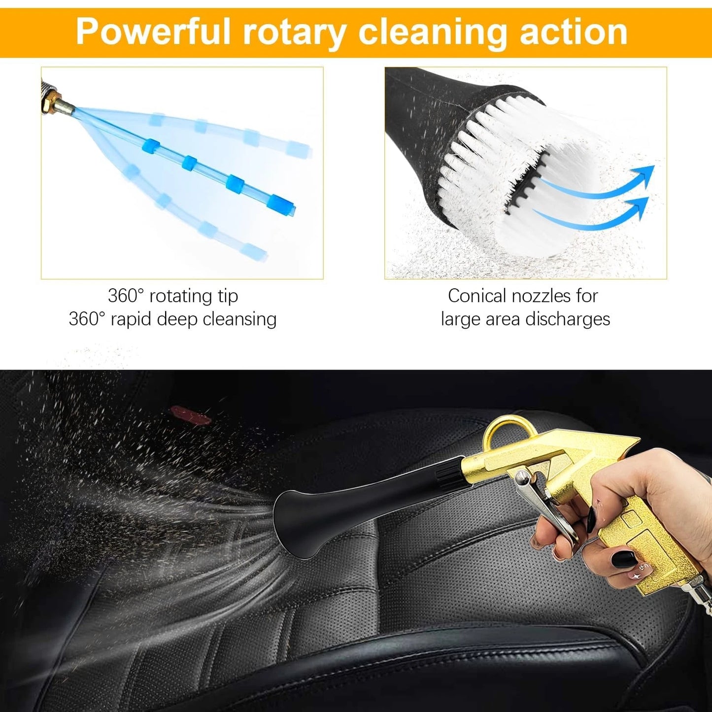 QZQUFJ Air Compressor for Car Detailing Tool, High Pressure Air...
