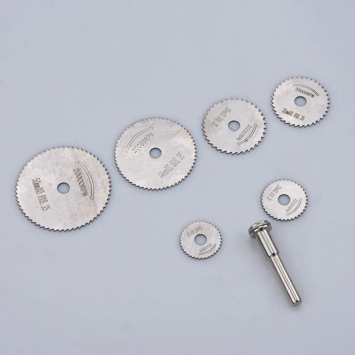 6Pcs Circular Saw Disc Set Dremel Mini Drill Rotary Tool Wood Cutting Blade Set.