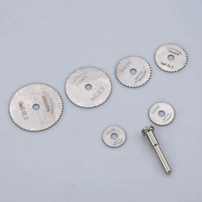 6Pcs Circular Saw Disc Set Dremel Mini Drill Rotary Tool Wood Cutting Blade Set.