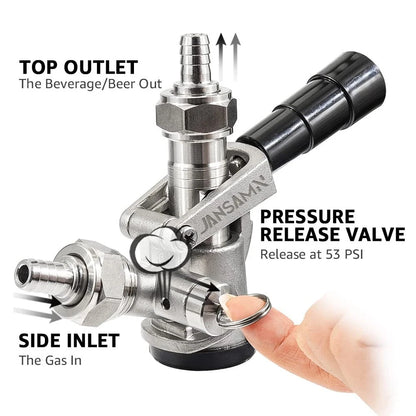 Sankey D Keg Coupler, All 304 304 Stainless Steel, Steel