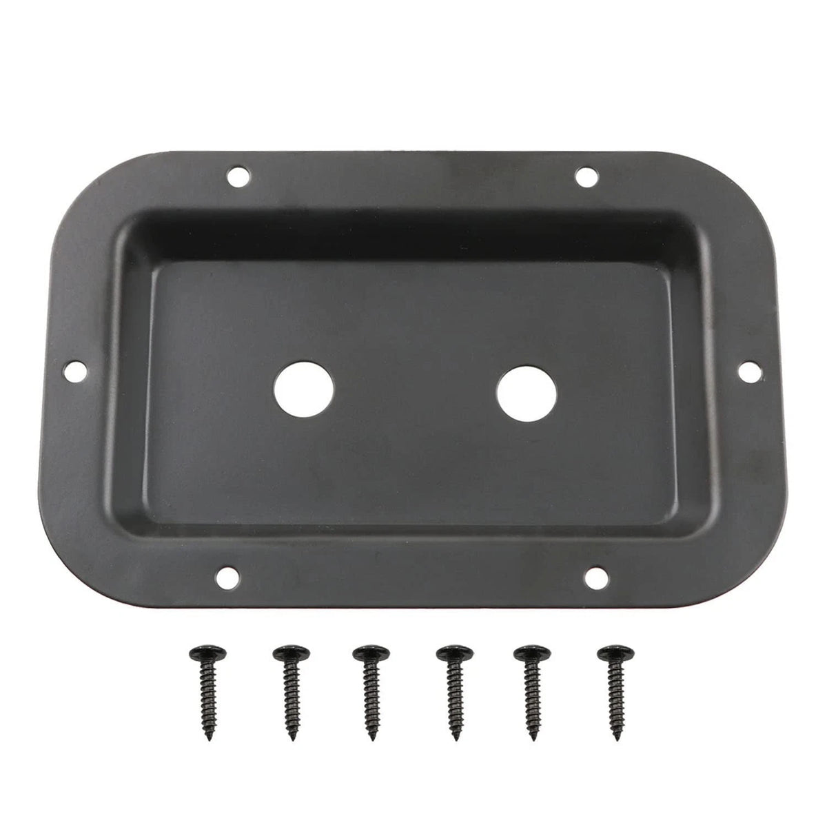 ZZHXSM Black Metal Dual 1/4 Inch Jack Plate with Mounting Screws for Guitar...