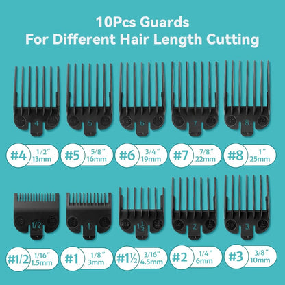 Clipper Guards Set Compatible with Wahl Clippers (Not for All 12PCS, Black
