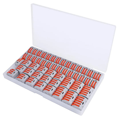 50PCS Lever Wire Connectors Nuts Assortment Kit 28-12 AWG, 2/3/5 50 PCS