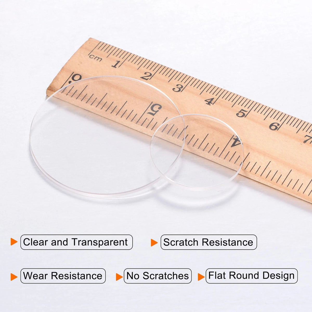 HARFINGTON Watch Crystal Glass Len 19mm Dia 1.5mm Thick x 1.5mm, Clear