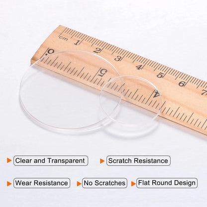 HARFINGTON Watch Crystal Glass Len 19mm Dia 1.5mm Thick x 1.5mm, Clear