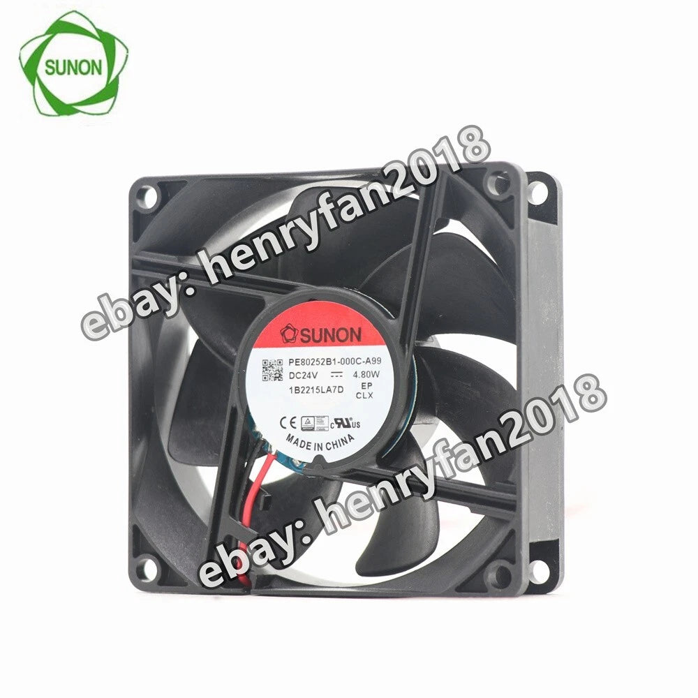 SUNON PE80252B1-000C-A99 DC 24V 4.8W 80*80*25MM Large Air Volume Cooling Fan