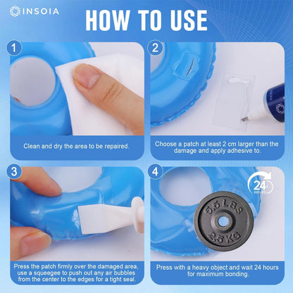 Pool Liner Patch, Air Mattress Repair Kit 120 120ml x 2, 2 x 120 ML / 4.06 oz