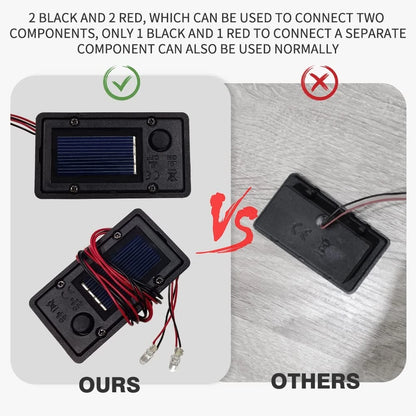 AQEENURA Battery Box, Solar Lantern Light Replacement Parts Top 2PCS, Black
