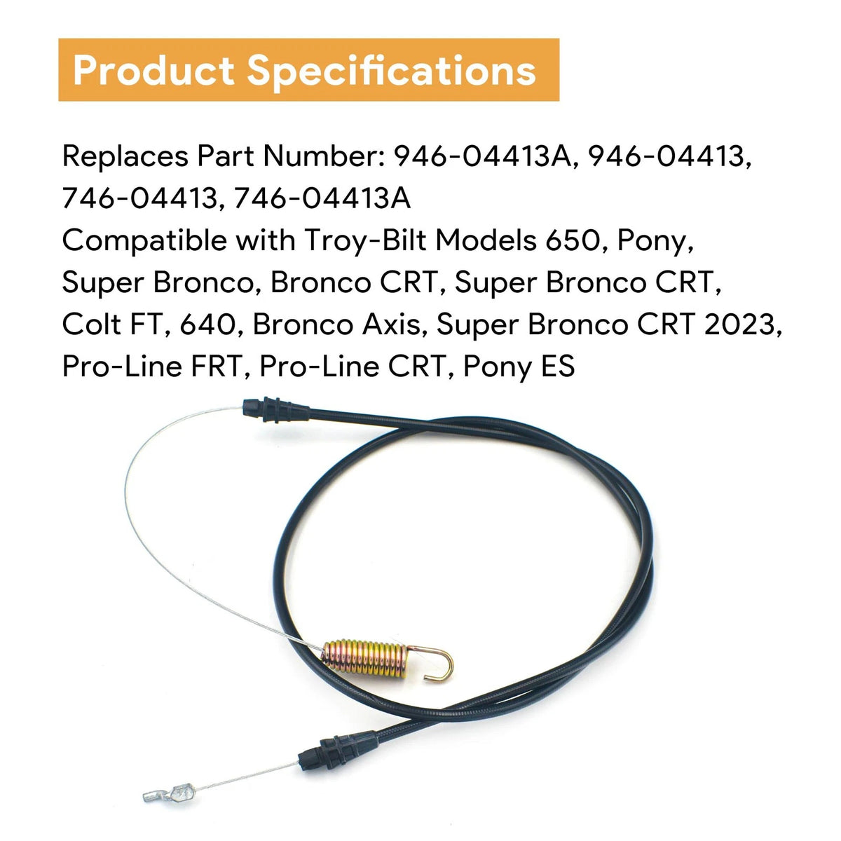 GEARLINTON 946-04413A Forward Cable Replacement for Troy-Bilt Pony ES Super...