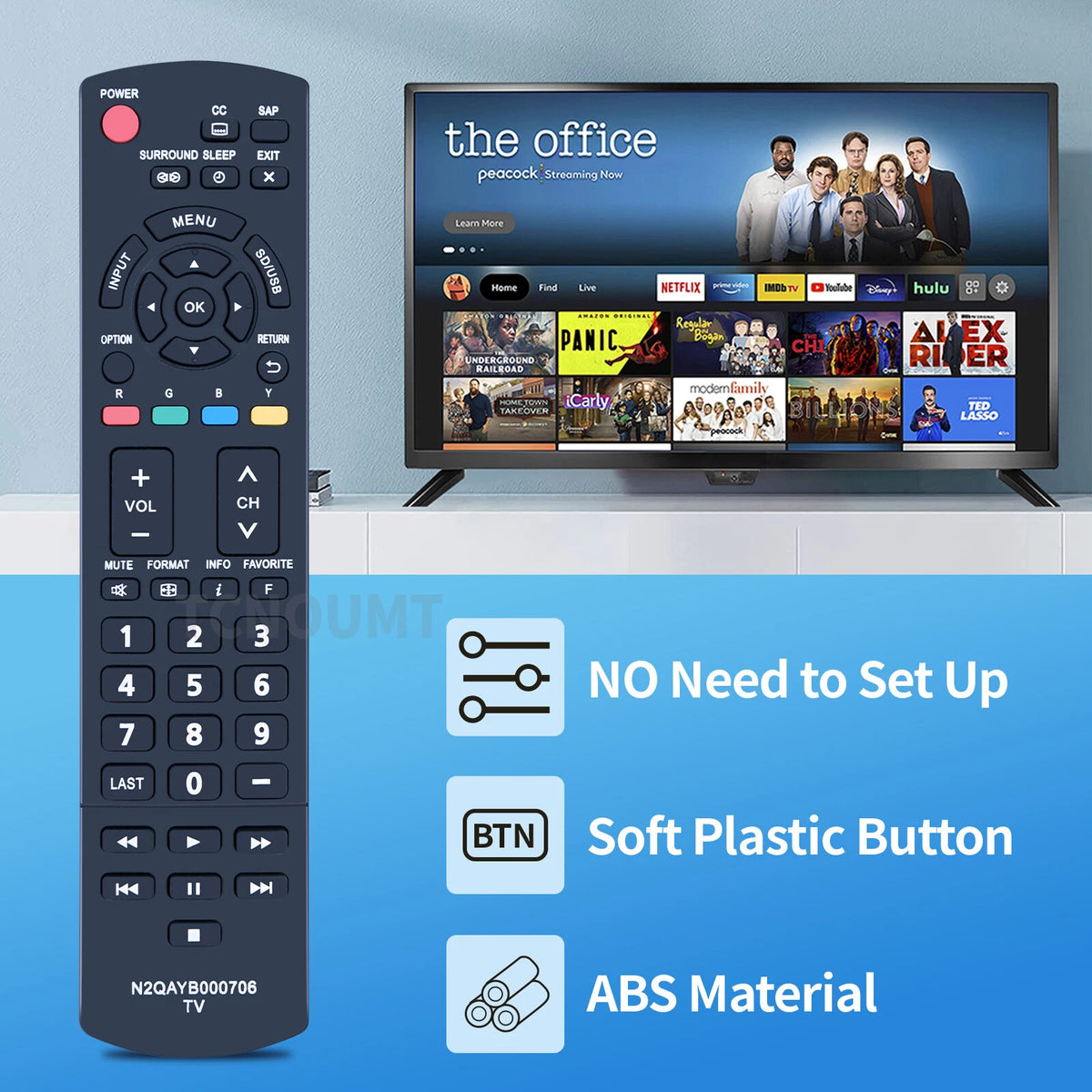 N2QAYB000706 Remote Control For Panasonic Viera TV TC-P50U50 TC-P42X5
