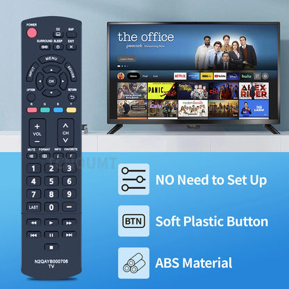 N2QAYB000706 Remote Control For Panasonic Viera TV TC-P50U50 TC-P42X5