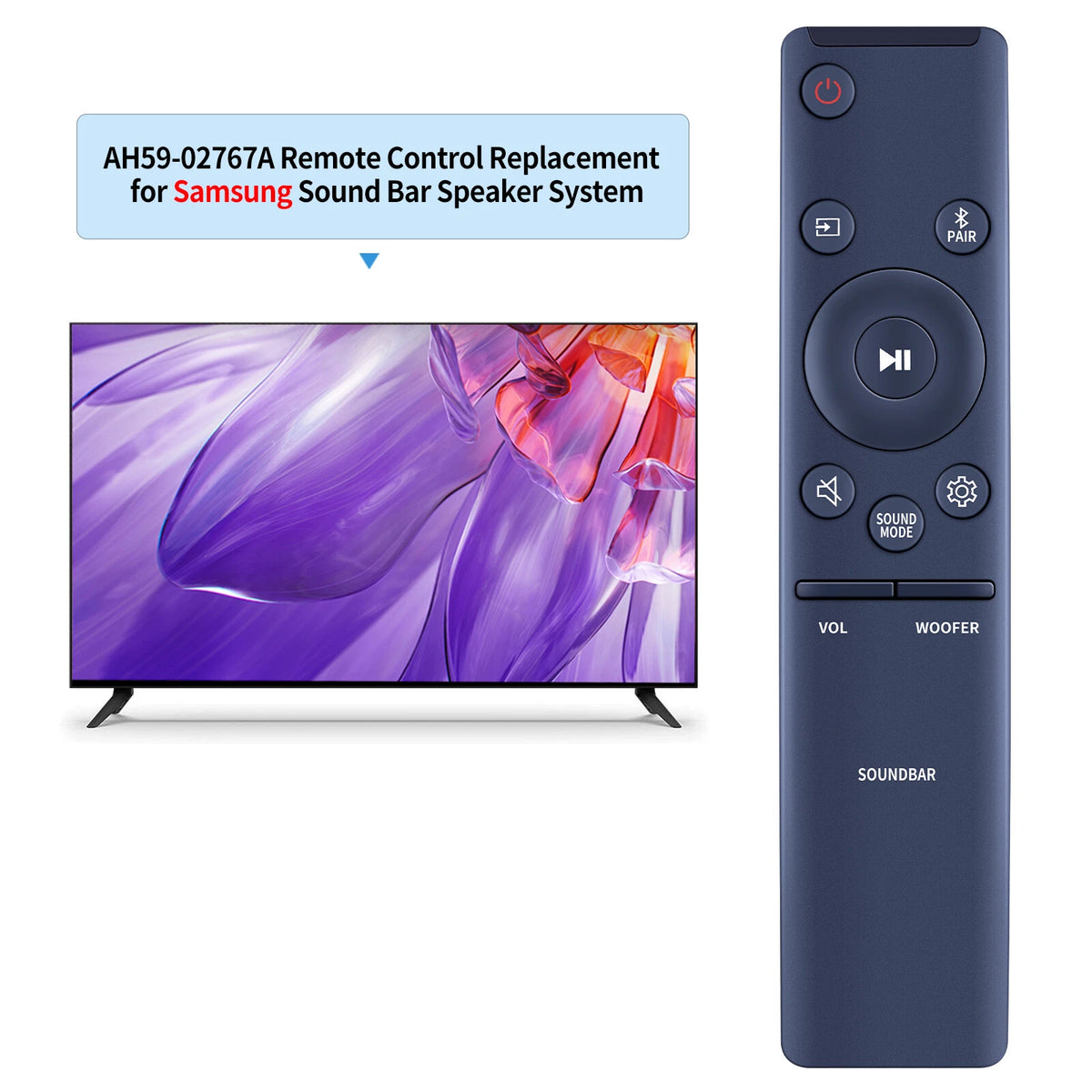 AH59-02767A For Samsung Soundbar Remote Control HW-N650 HW-N450 HW-N550 HW-R450