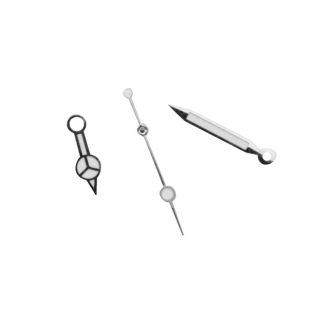 Silver Plated Watch Hands Kit Compatible With ETA 2824 Tudor Submariner D