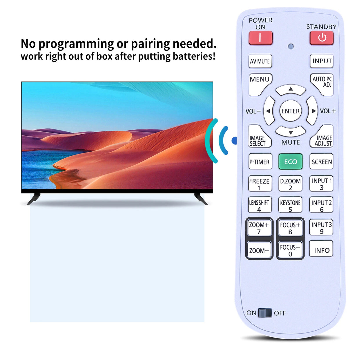 N2QAYA000040 Remote Control For Panasonic Projector PT-EX500E PT-EX500EL