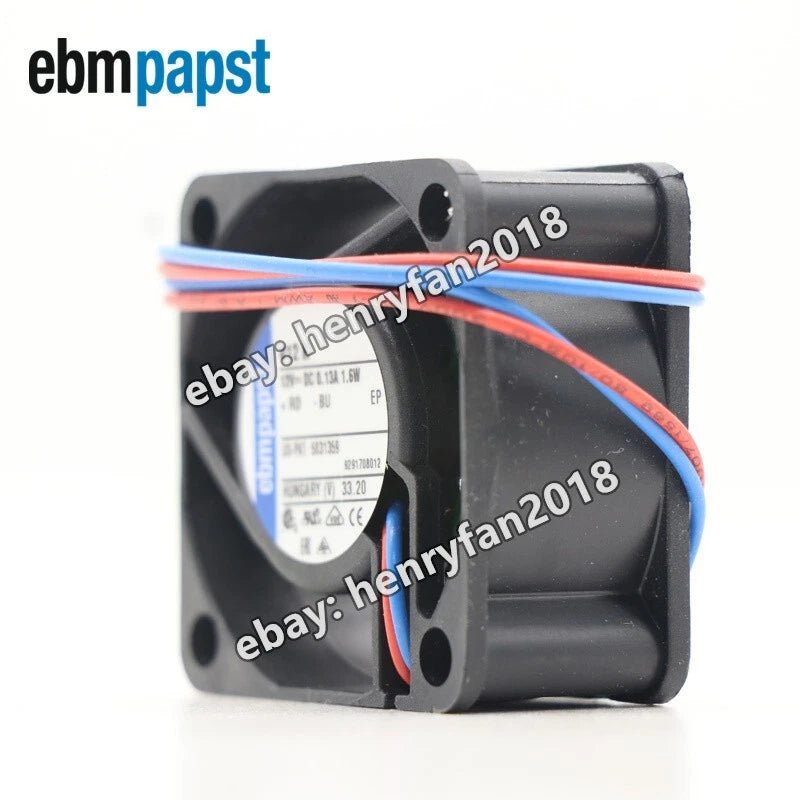 Ebmpapst 412H Axial Fan 12VDC 130mA 1.6W 8100RPM 40*40*10mm Cooling Fan