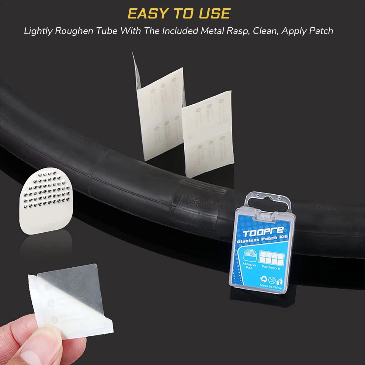 KIEVODE 2 Packs Bike Tire Puncture Repair Patch Kit Standard, White