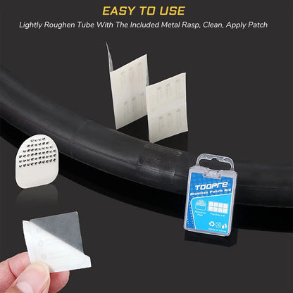 KIEVODE 2 Packs Bike Tire Puncture Repair Patch Kit Standard, White