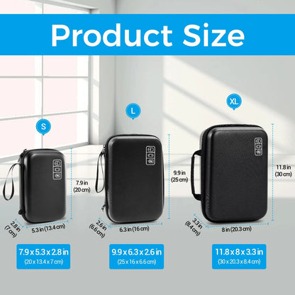 ProCase Hard Travel Extra Large - 11.8 x 8.0 x 3.3 Inch, Silver Gray