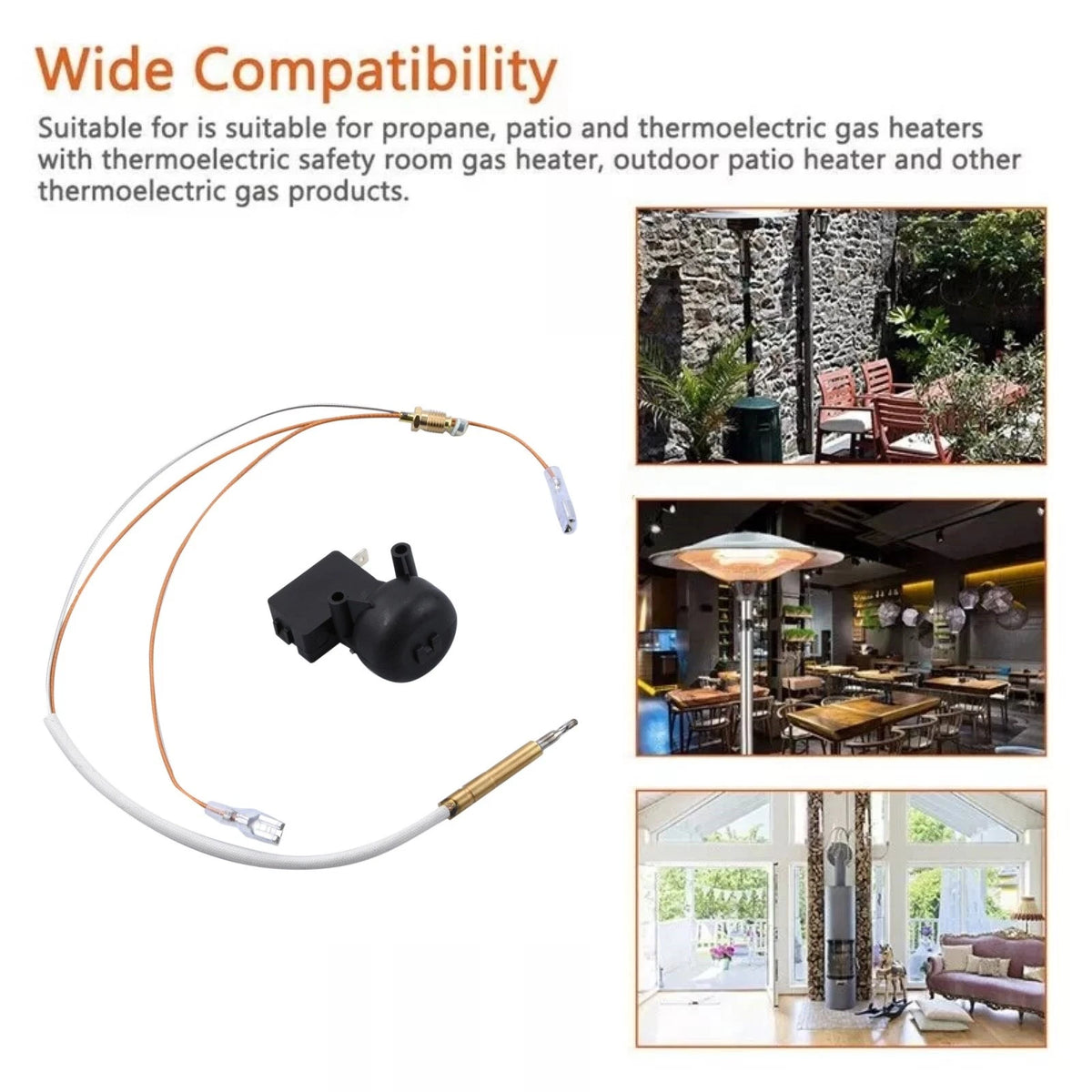 1 PC Thermocouple & Tilt Switch Kit For Patio Outdoor Propane Gas Heater