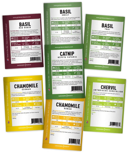 35 Medicinal Herb Seeds Variety Pack – Heirloom Non-GMO Healing & Brown