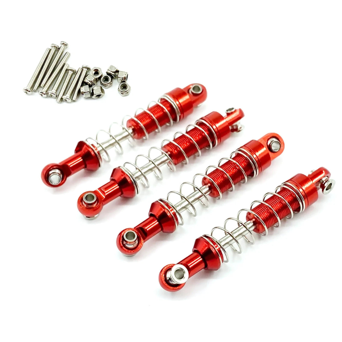 4Pcs Red RC Car Shock Absorber Spring Damper For WPL C14 C24 C34 MN D90 D91;