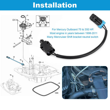 For Mercury 75-80-90-105-115-120-125 Neutral Switch Shift 8M0052939 814281A