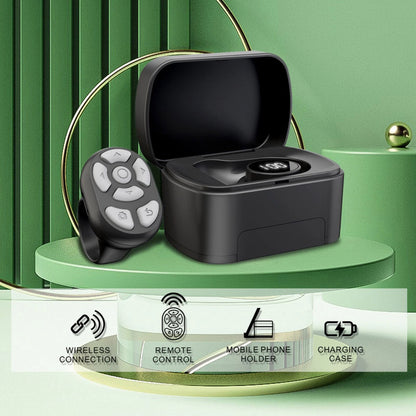 Mobile Phone Bluetooth Remoter Ring W/Charging Bin Efficient E-book Page Turner