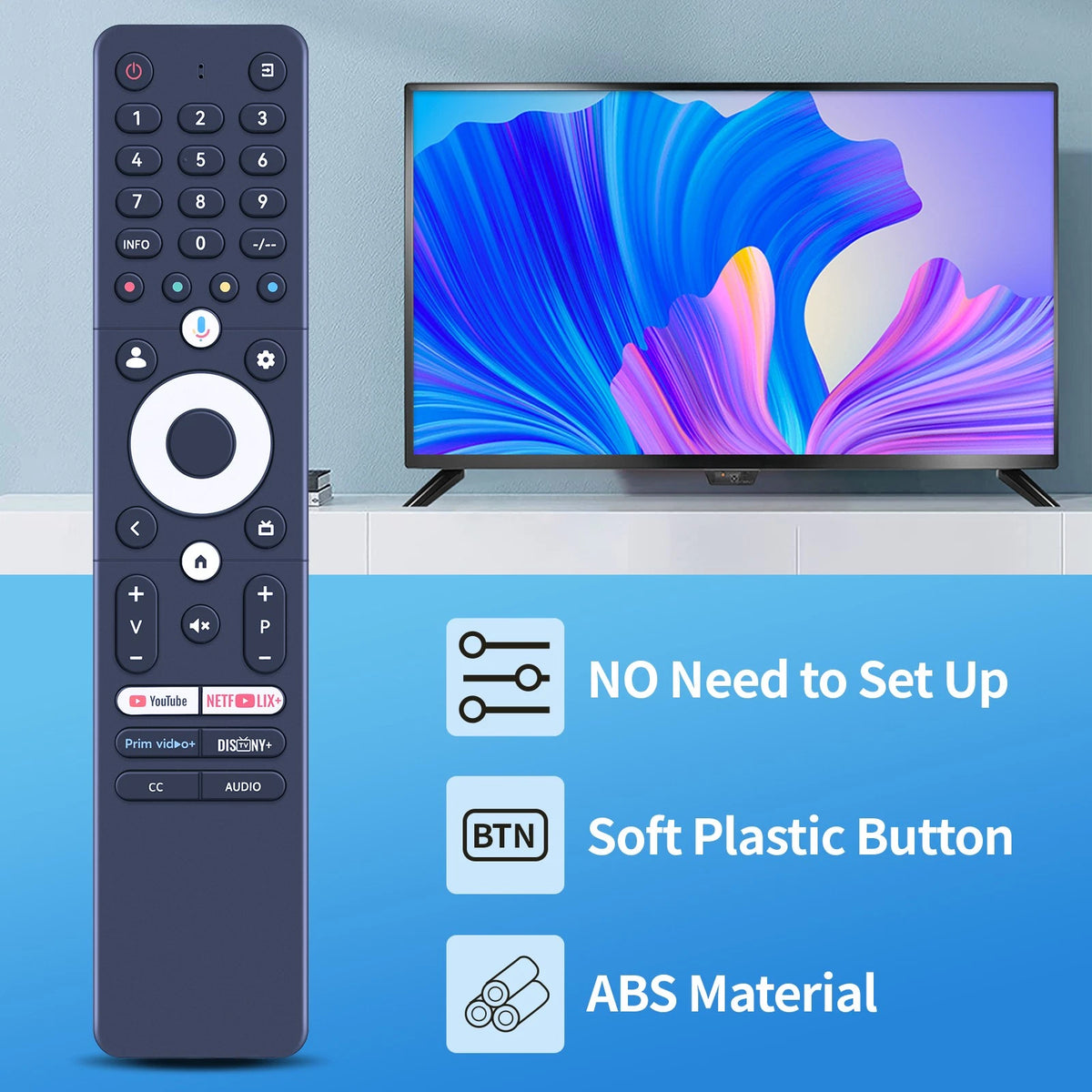 SRC-4020-01 Replacement Remote Control For 2025 Sansui TV Voice