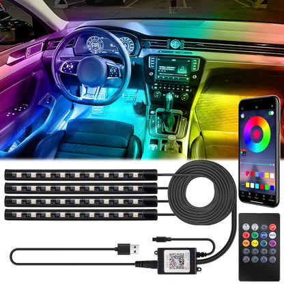 BFXM Car Interior Lights, 5V LED Strip Medium, USB Adapter (36LED Beads)