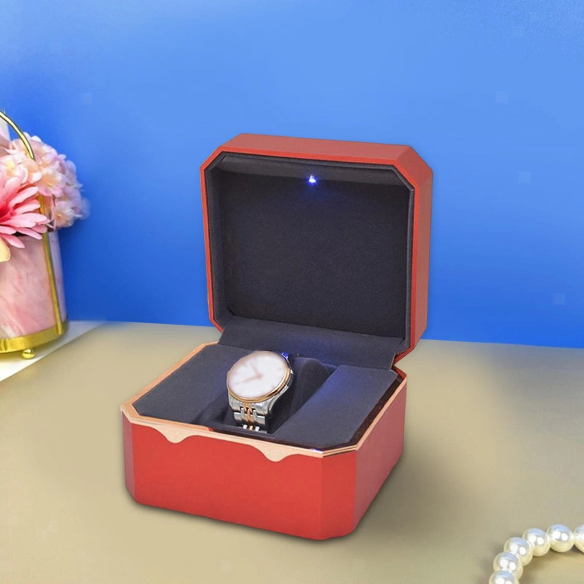 Single Slot Watch Light Case Jewelry Display Storage Holder Gift Protective Box/