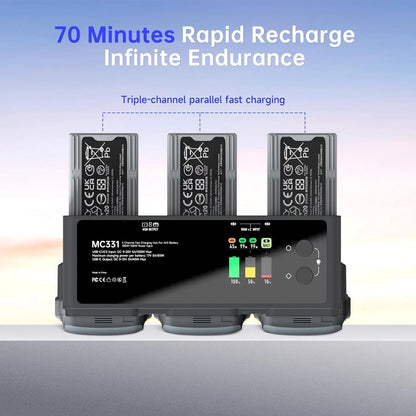 200W DJI Air 3/3S Battery Charger Hub，Fast Charging, 3-Channel Parallel,...