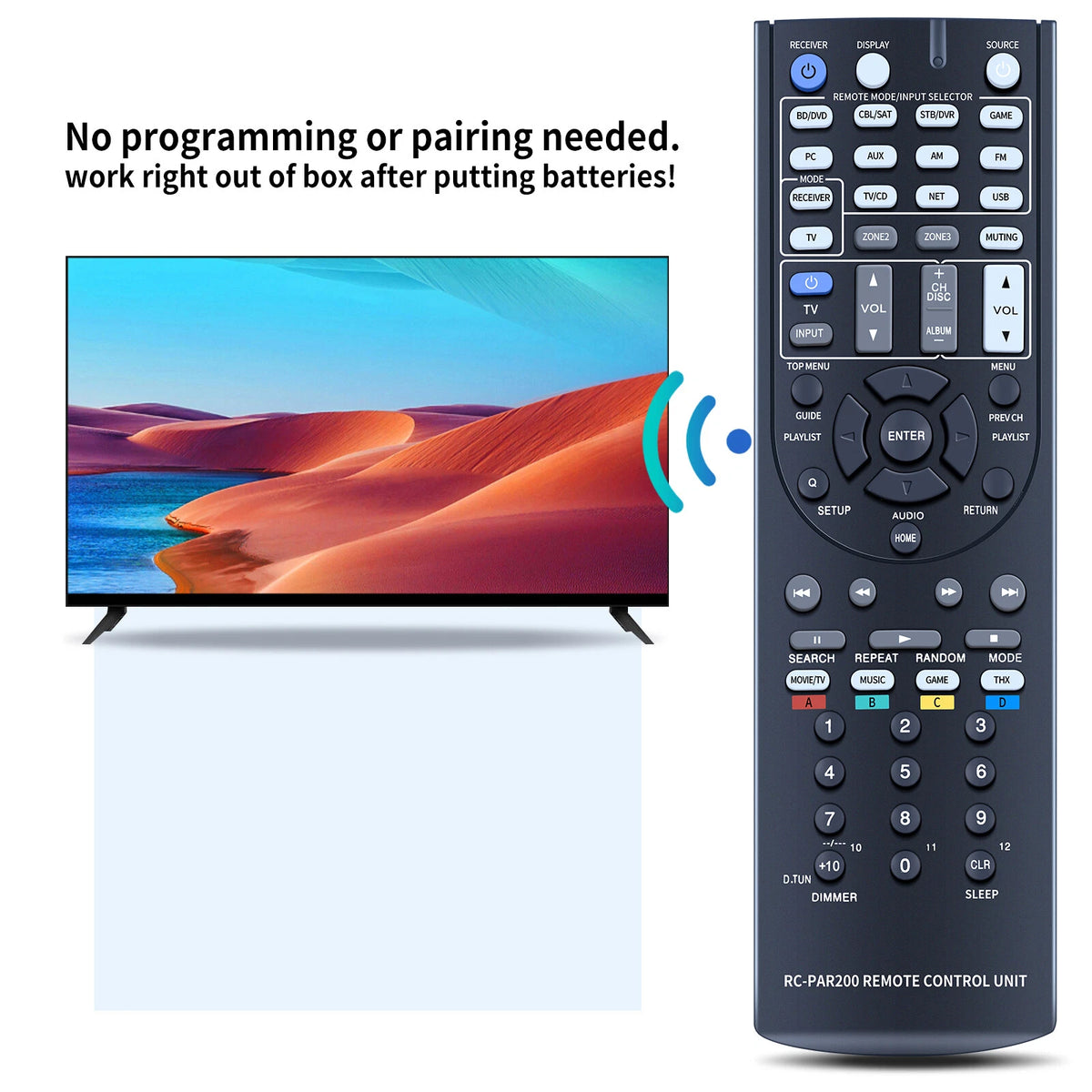 Remote Control For TASCAM RC-PAR200 Network AV Surround Receiver