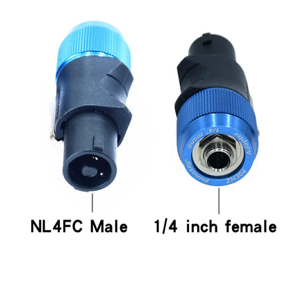 Speakon to 1/4 Adapter na4ljx Connector 8 cm (Length), - 2PCS
