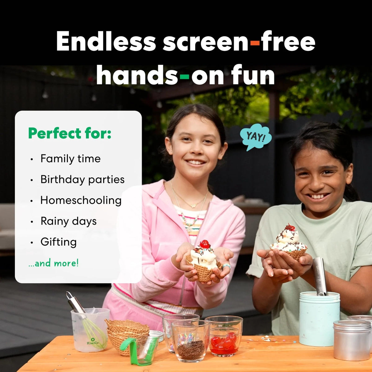 KiwiCo Science of Cooking Ice Cream Kit - STEM 8 x 11 x 6.1 inches, Blue