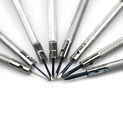 13Pack Metal 0.6-2mm Slotted 1.2-2mm Cross Screwdriver Watchmaker Repair Tool