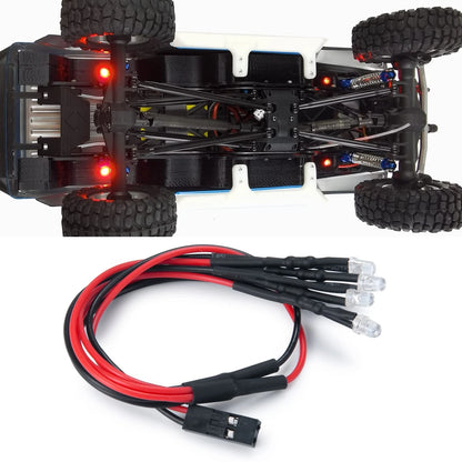 MORLORDY RC Chassis Lights LED Underglow Underbody Lamp for 1/24, Red