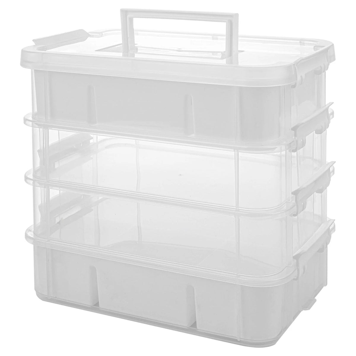 CraftGenes Craft Organizers and Storage, 10QT 4-Layer Durable Large, White