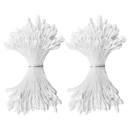 HAHIYO 700Pcs 2.5mm Matte White Double-Head Flower 2.5mm-700Pcs,