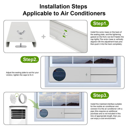 Dryer Vent Window Kit, Kit for Max 63" Grey