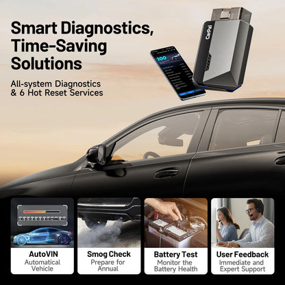 TOPDON Carpal OBD2 Scanner Bluetooth - for Car, AI-Assisted All Grey