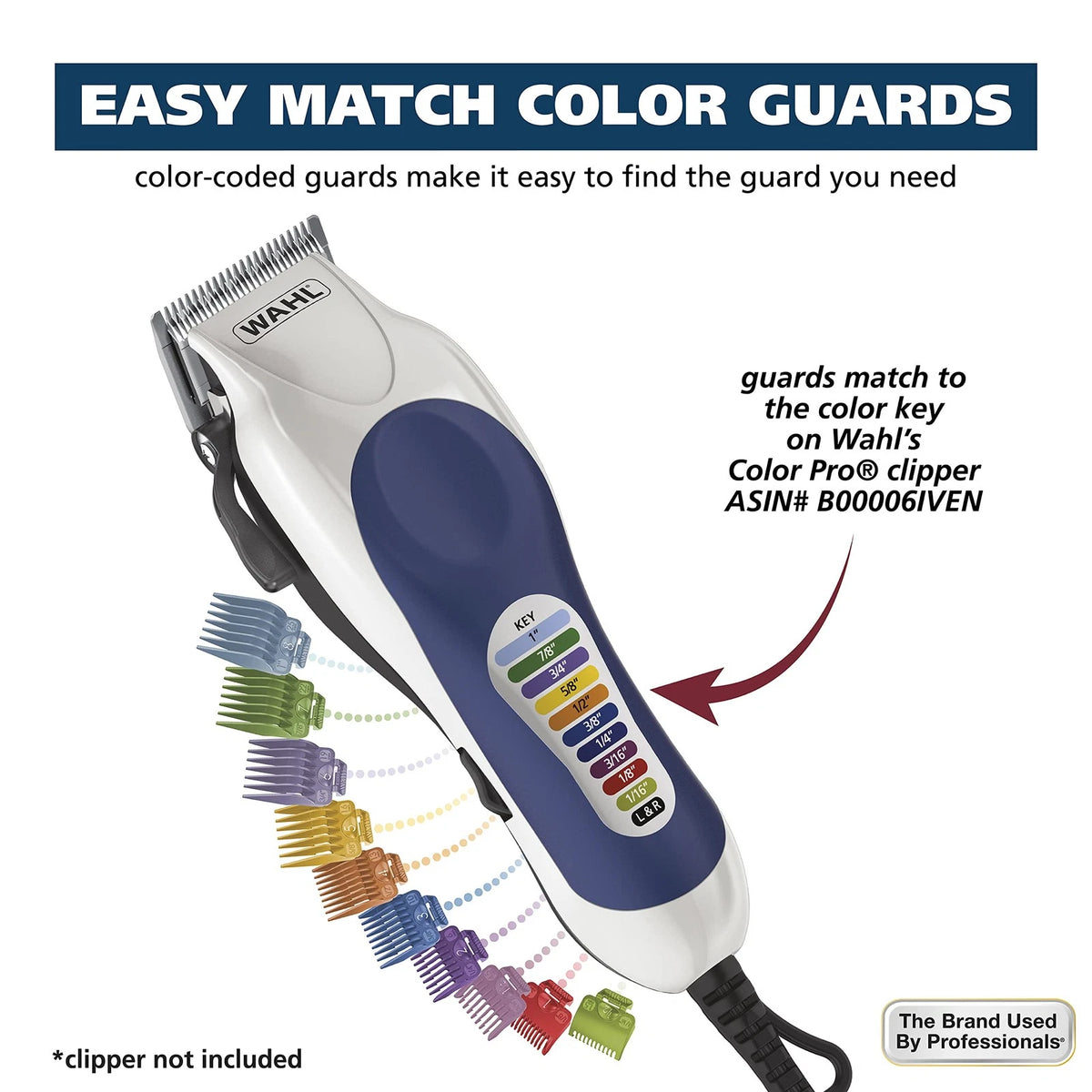 Wahl Clipper  Secure-Fit™ Attachment Guard 14 Piece, Color