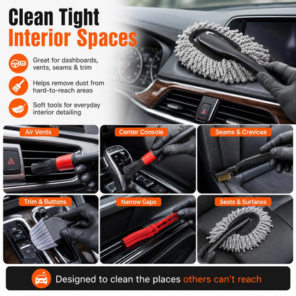 Kavon Products 18-Piece Car Detailing Kit – Complete Interior Detailing...