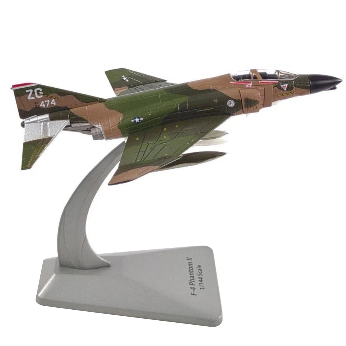 Durable 14cm Diecast Alloy 1/144 Scale USAF F-4 Phantom II Fighter Model Gift