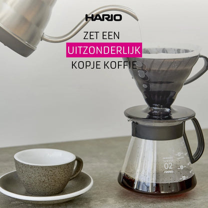 Hario V60 Glass Range Coffee Server, 360ml, Black