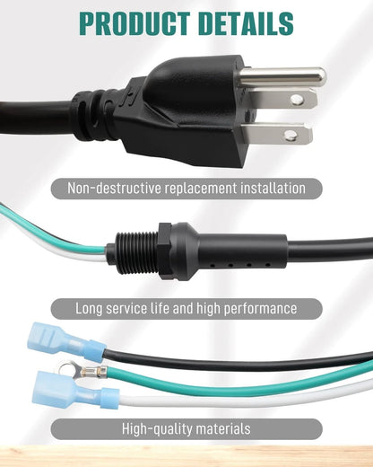 100641 Power Cord Assembly Fit for Pro Team Supercoach, CoachVac, Black