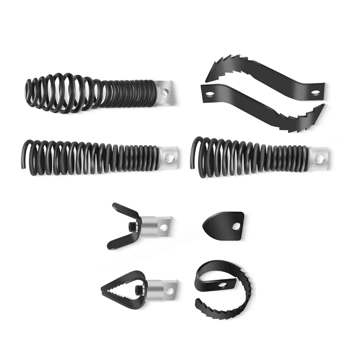 8PCS Steel Drain Snake Drill Bits Professional Pipe Cleaner Cutter Attachments