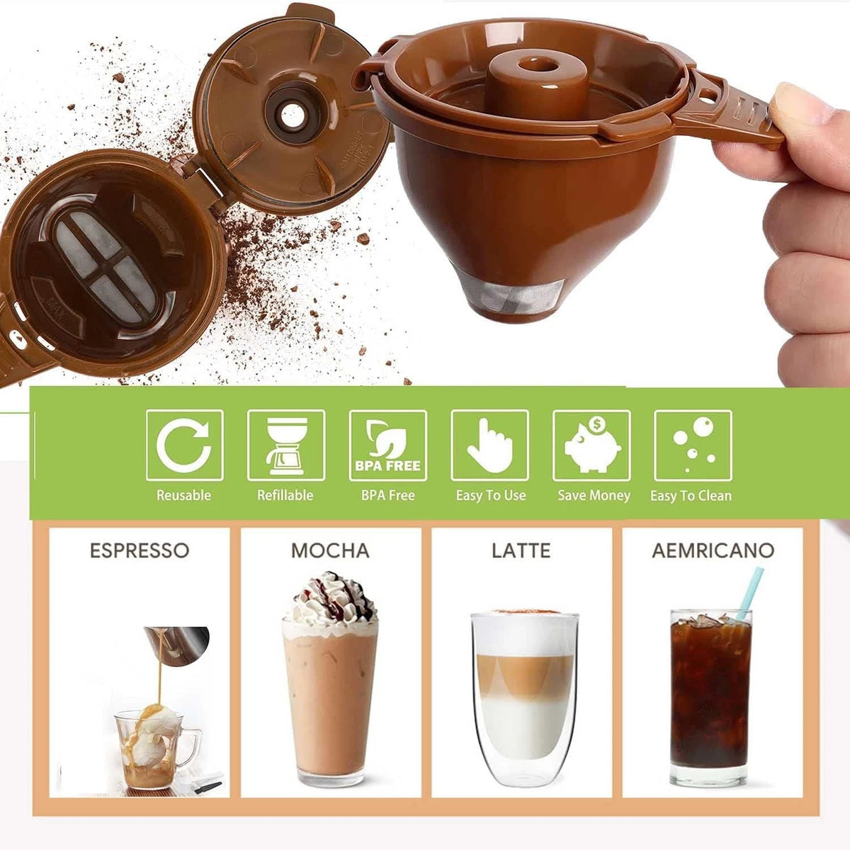 2-Pack Single Serve Ground coffee Brew Basket for Hamiltion FlexBrew Coffee...