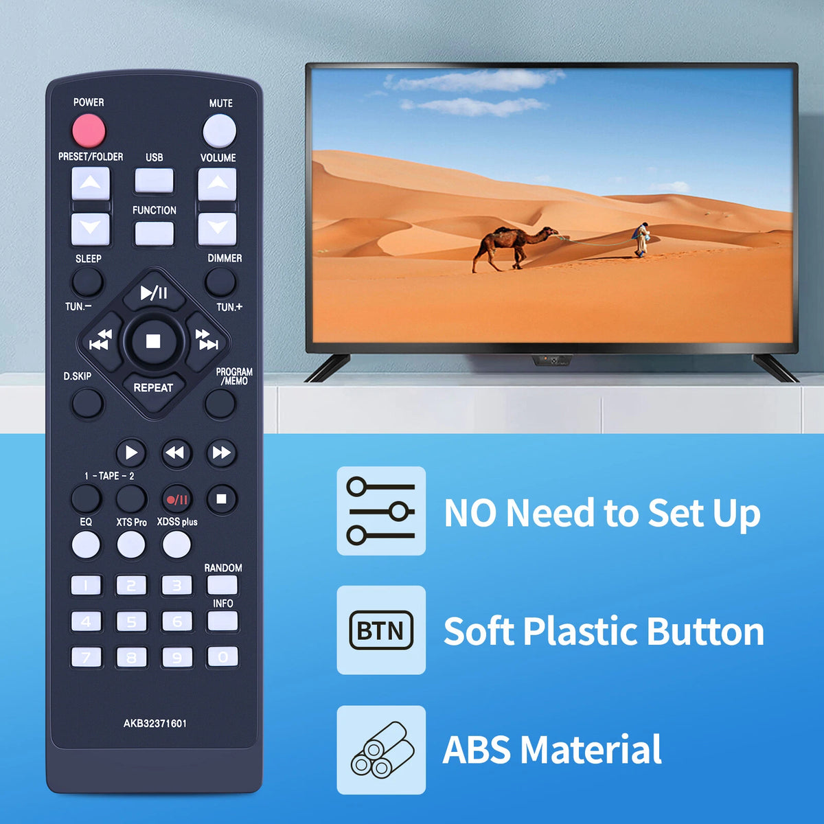 AKB32371601 Replace Remote Control For LG Audio LMS-W550 LM-U1050 LM-U1350