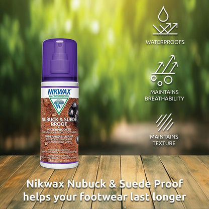 Nikwax Nubuck & Suede Proof, 125ml, Spray-On 4.2 Fl Oz (Pack of 1)