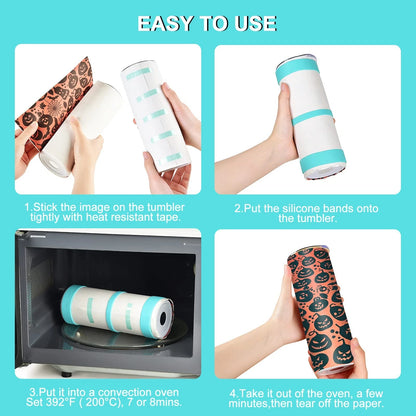 Sublimation Blanks Silicone Bands for Tumbler Heat Green